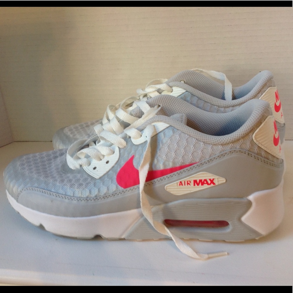 Nike Air Max Gray Pink Sneakers Coral Rose Shoes